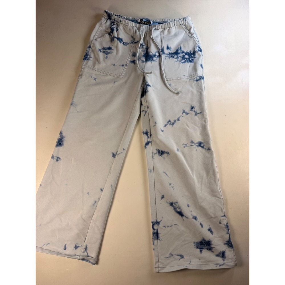 Vanilla Star Sweatpants Women Small Blue Excellent Tie Dye Wide Leg B-V24664-2